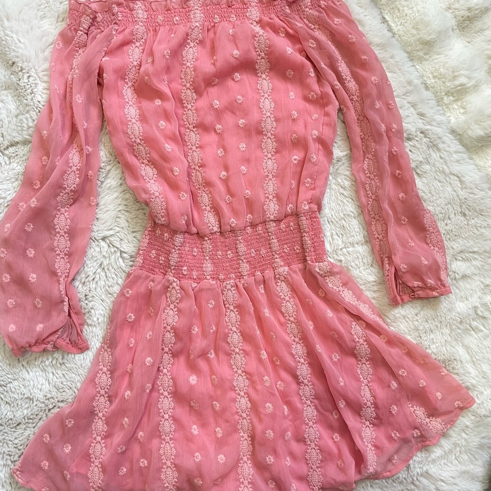Pink Off-Shoulder Dress
